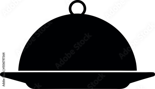 Elegant food tray icon vector image