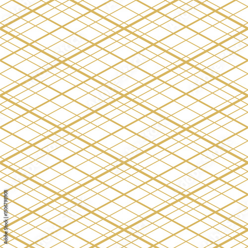 Crisscross Gold Diagonal Grid Background