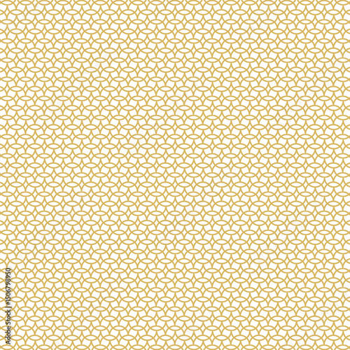Small Hexagon Gold Mesh Seamless Pattern