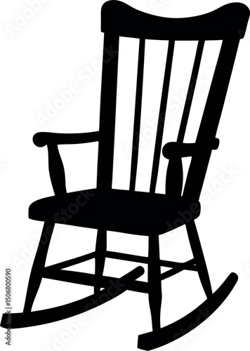 rocking chair isolated on white