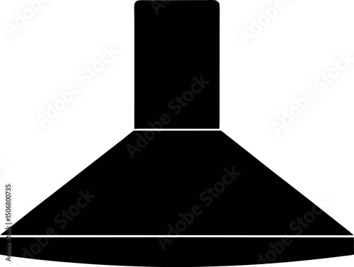 Kitchen hood icons set simple vector Chimney vent air