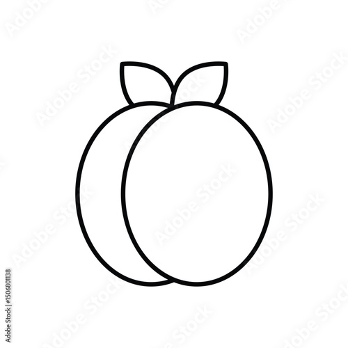 Nectarine  Vector icon