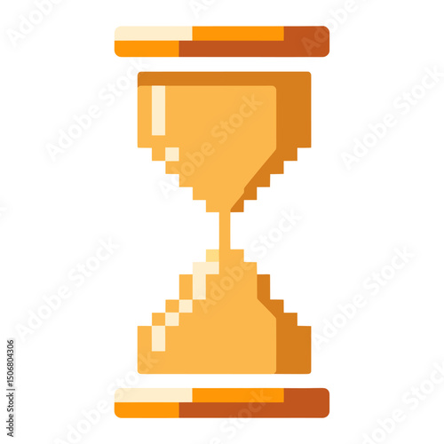 Loading icon hourglass pixel style vector