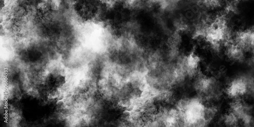 Abstract black and white smoke texture background
