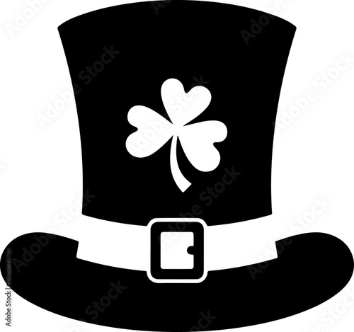 Leprechaun on a Pot of Gold Silhouette vector