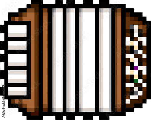 Pixelated image of an accordion.