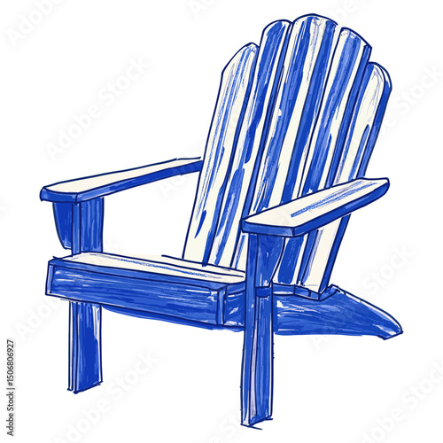 Outline of a Adirondack chair adirondack furniture drawing vector