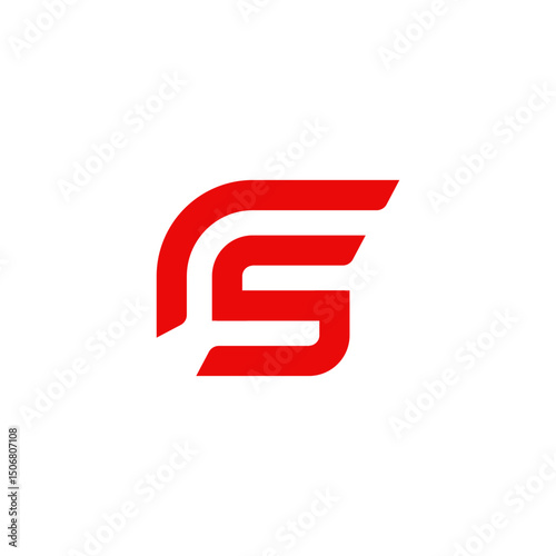 Free Download A bold red logo features a letter 