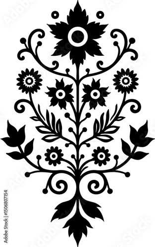 Folk Art Floral Elements art vector design