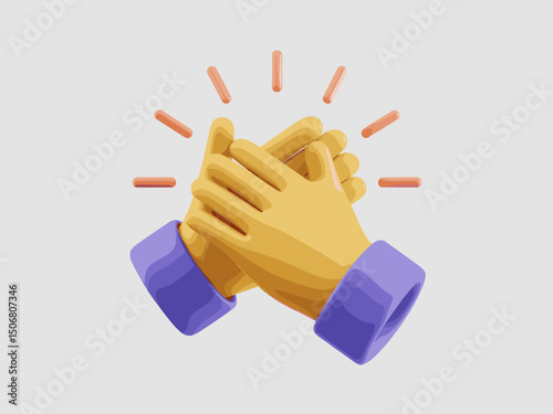 Clapping Hands Emoji Illustration Representing Applause and Appreciation  