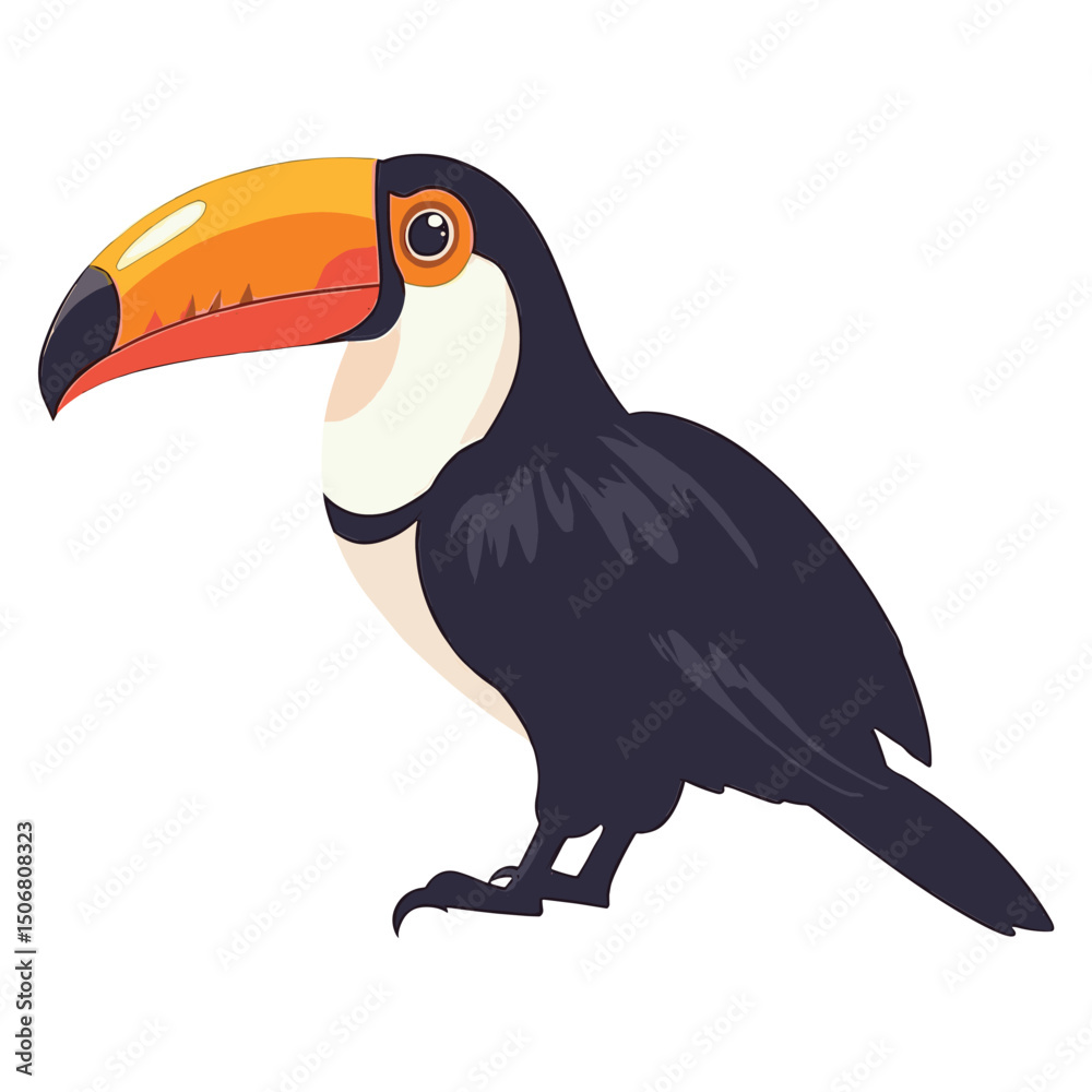 Fototapeta premium Illustration of Toucan toucan cartoon animal vector