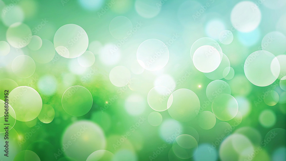 Abstract Green and Teal Bokeh Background with Soft Light Abstract Green and Teal Bokeh Background with Soft Light