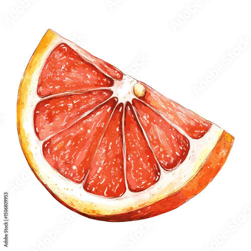 Citrus illustration grapefruit food vector