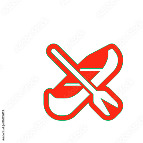 Canoe and Paddle Icon: Embark on an Exciting Water Adventure with this Vibrant Illustration