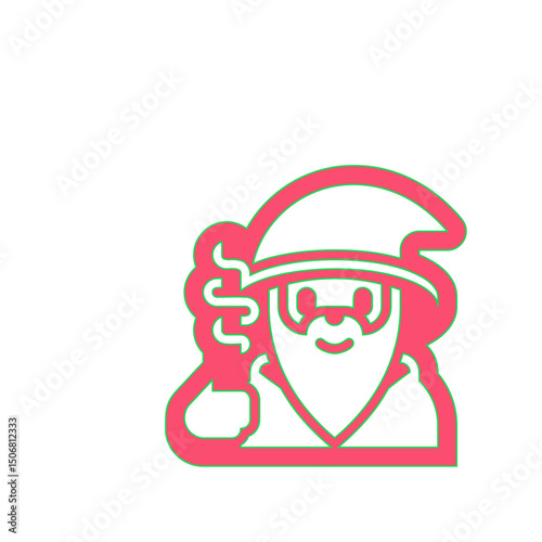 A Charming Illustration of a Festive Gnome Cookie Cutter, Perfect for Holiday Baking and Festive Decorations