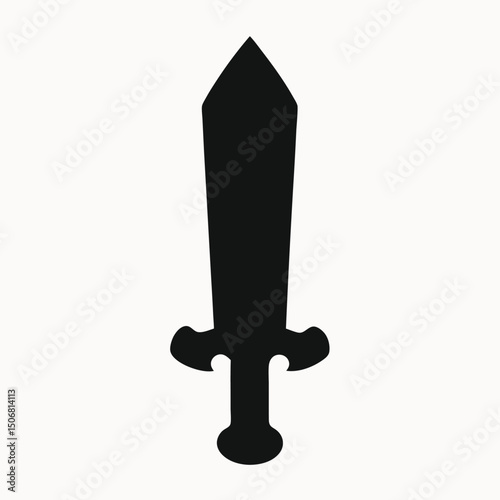 Ancient Sword Silhouette A Vector Graphic Illustration