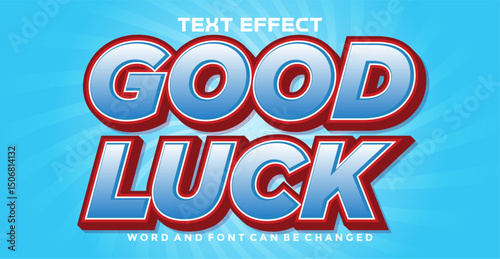 Good luck editable text effect