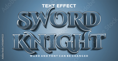 Sword knight editable text effect