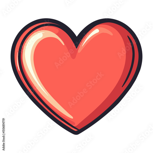 Carttoon heart icon symbol style illustration vector