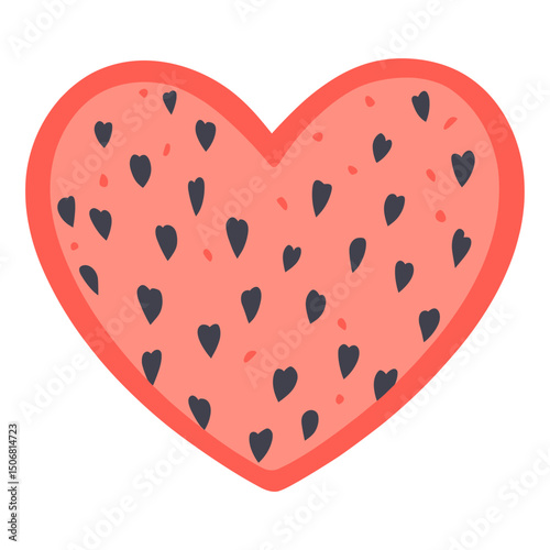 Carttoon heart icon pattern illustration heart-shaped vector