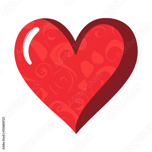 Carttoon heart icon patterns illustration valentine's vector