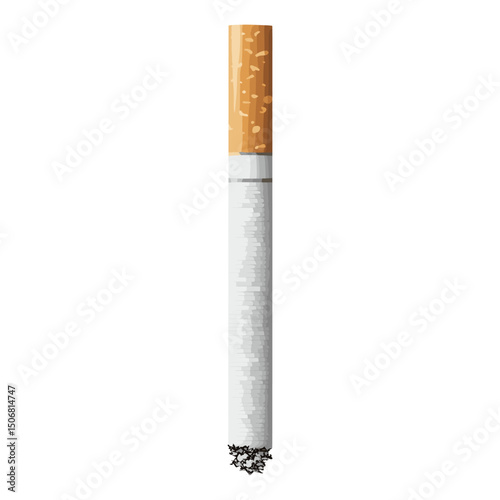 White and orange cigarette illustration background tobacco vector