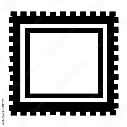 Blank post stamp shape illustration triangle pattern vector