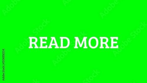 Read more text green screen animated video