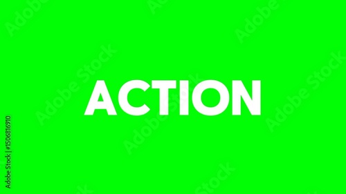 Action text green screen animated video