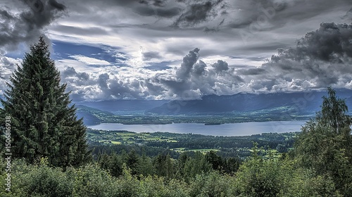 mountain lake in yosemite national park