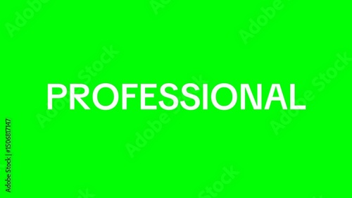 Professional text green screen animated video