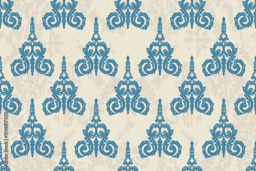 Ethnic abstract ikat fabric artwork with seamless patterns, combining tribal, indigenous and Mexican embroidery with Aztec geometric motifs. Ideal for rugs, wallpapers, throws, fabrics and clothing.