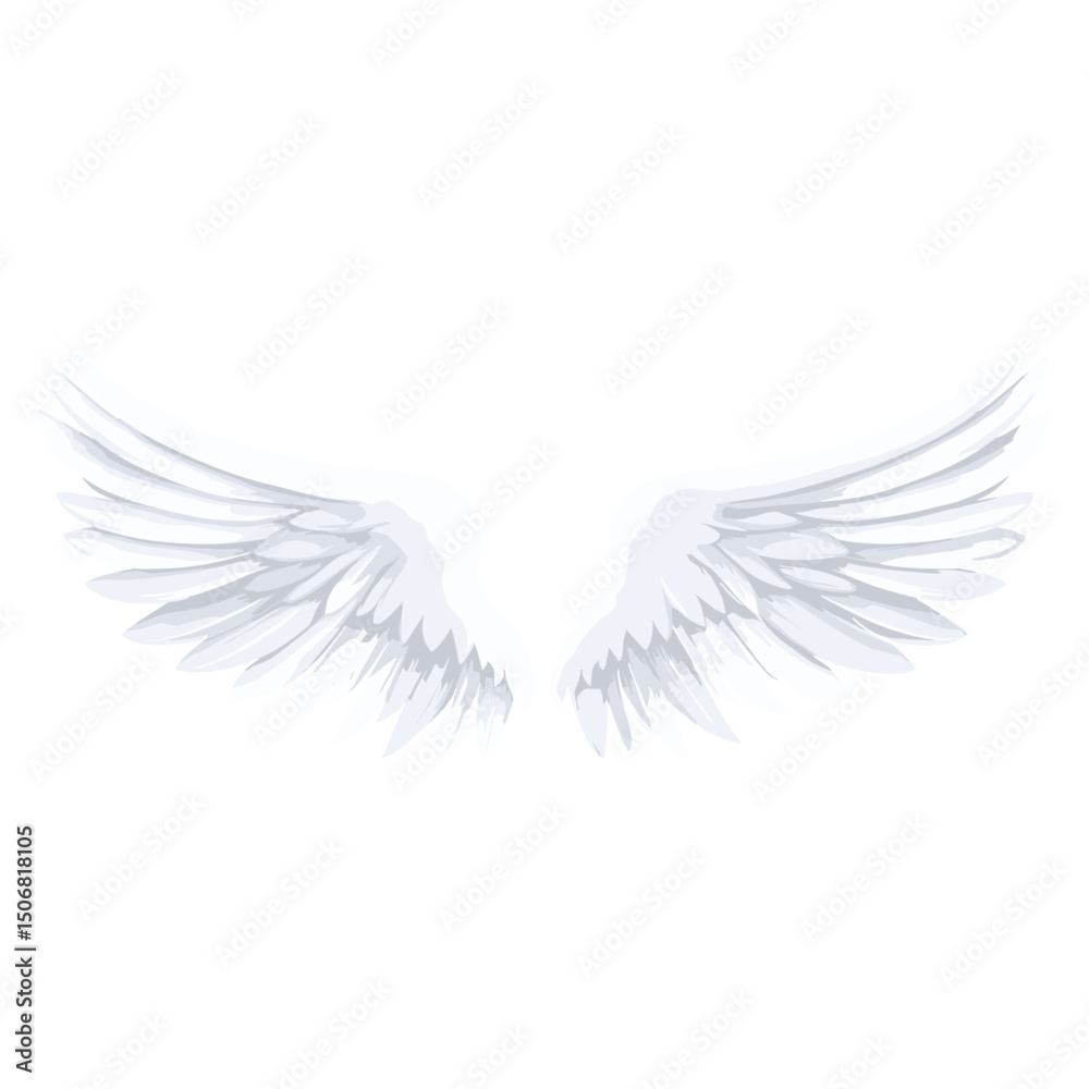 Fototapeta premium White angel wing illustration design wings vector