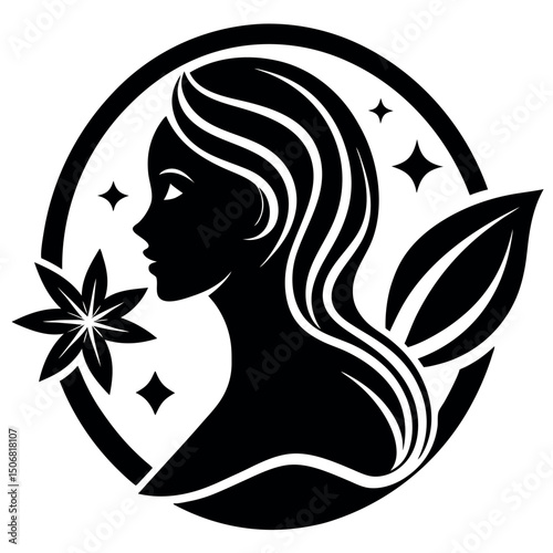       Beauty care logo vector art illustration.
