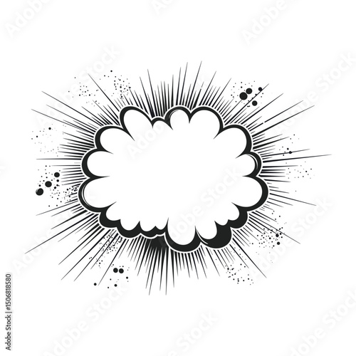 Comic speech bubble squar art illustration design vector photo