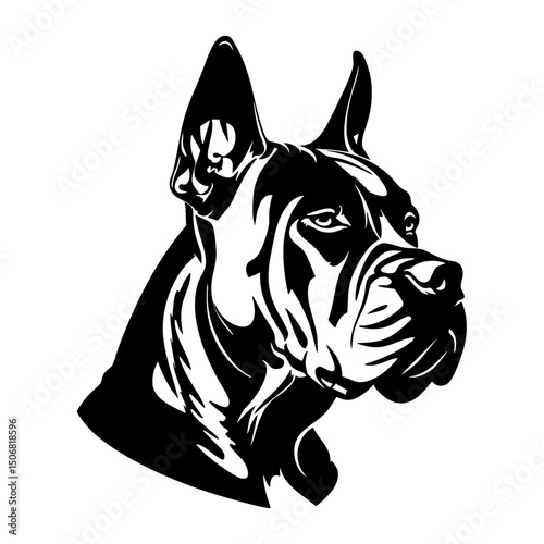 A pitbull illustration animal canine vector