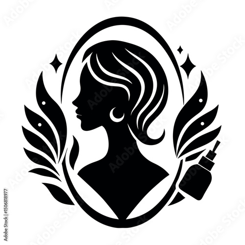       Beauty care logo vector art illustration.
