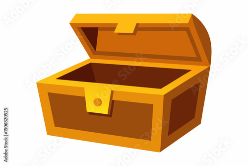 treasure chest isolated on white