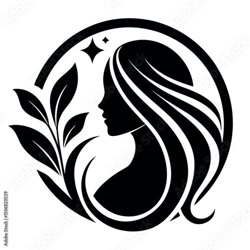       Beauty care logo vector art illustration.
