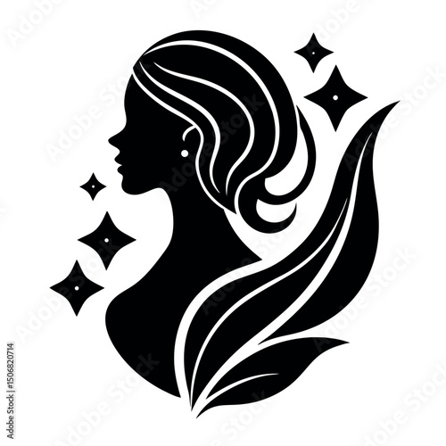       Beauty care logo vector art illustration.
