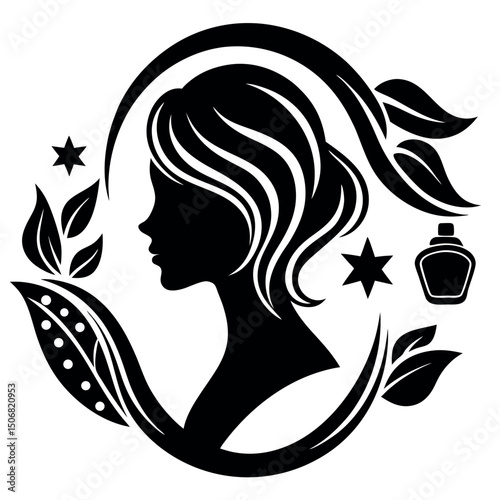       Beauty care logo vector art illustration.

