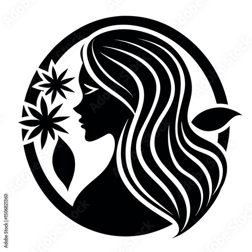       Beauty care logo vector art illustration.
