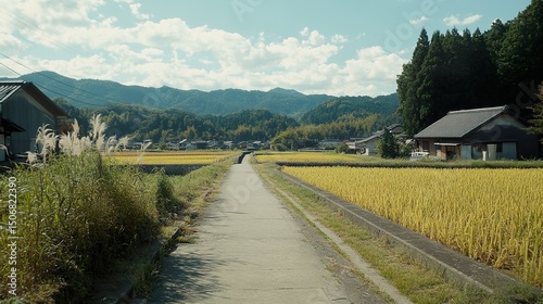 rural landscape with house