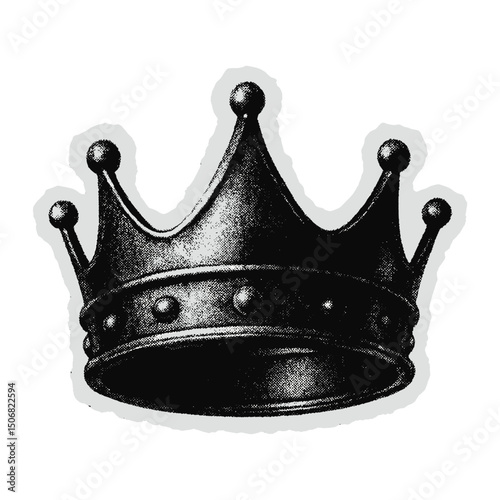 Elegant monochrome crown illustration  vector
