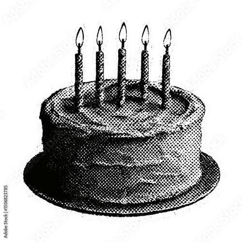 Vintage cake illustration celebration vector