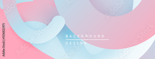 Soft pastel colors blend, creating abstract shapes. Background features gentle curves, modern design elements. Minimalist aesthetic, calming visual experience.