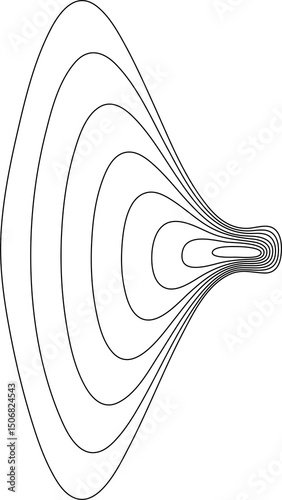 Circle blend line fluid shapes made of lines with blend effect