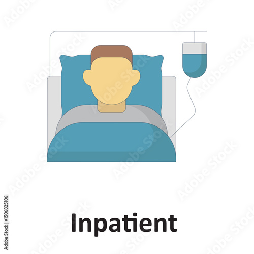 Inpatient :Vector Icon which can easily modify or edit