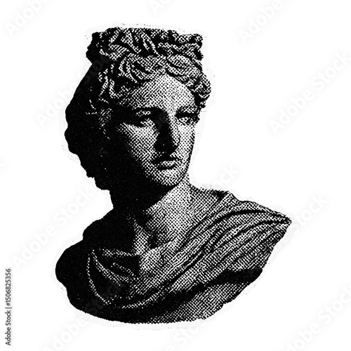 Classical sculpture vintage art vector