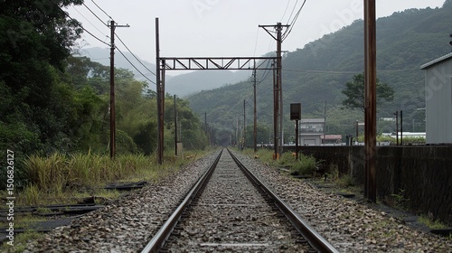 railroad tracks in the morning